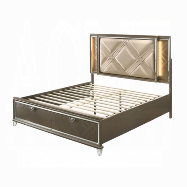 Skylar Queen Bed W/Led & Storage - Image 5