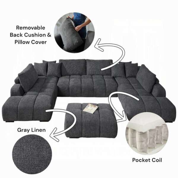 Chosen Sectional Sofa w/3 Pillows - Image 2