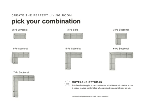 Regent Park 6-Piece Modular Sectional - Image 2