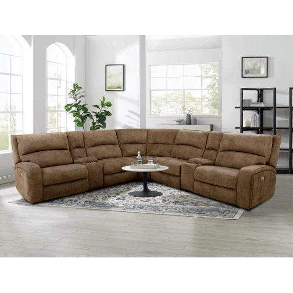 Drakos Upholstered Power Reclining Sectional