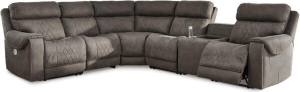 Hoopster 6-Piece Power Reclining Sectional In Gunmetal - Image 16