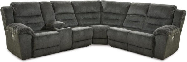 Nettington 4-Piece RAF Power Reclining Sectional In Smoke - Image 11