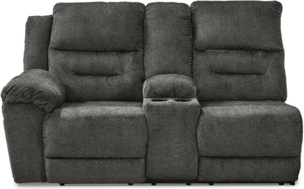 Nettington 4-Piece RAF Power Reclining Sectional In Smoke - Image 2